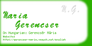 maria gerencser business card
